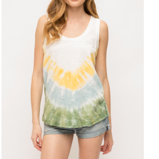 Tie Dye Swirl Block Tank