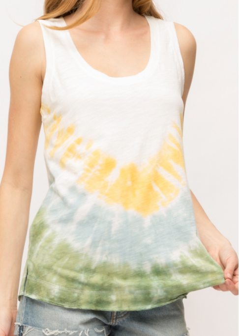 Tie Dye Swirl Block Tank