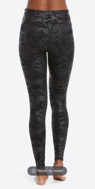 Faux Leather Camo Legging 20185R Matte Black Camo