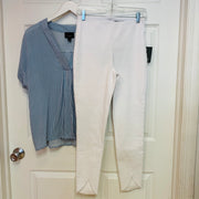 Lynette Scallop Edge Denim (White)