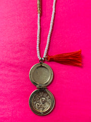 Tassel + Locket Necklace