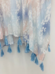 Tie Dye Printed Tassel Cover Up