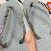 Slim Glitter Sandal (Ice Grey)