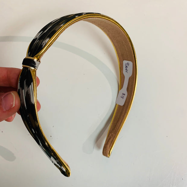 Animal Print Headband Gold Rim